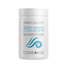 Wild Caught Biotin Marine Collagen Peptides Capsules, Vitamin C, E & Hyaluronic Acid - 120ct