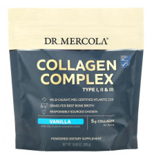 Dr. Mercola, Collagen Complex Type l, ll & lll, шоколад, 5 г, 420 г (14,81 унции)