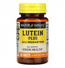 Mason Natural, Lutein Plus, с зеаксантином, 60 таблеток