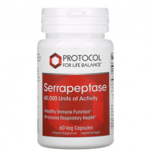 Serrapeptase, 60,000, 60 Veg Capsules