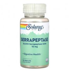 Solaray, Serrapeptase, 10 мг, 90 капсул