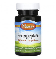 Serrapeptase, Delayed Release, 120,000 SPUs, 30 Vegetarian Capsules