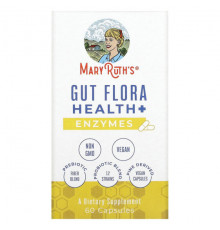 MaryRuth Organics, Gut Flora Health + Enzymes, 60 Capsules