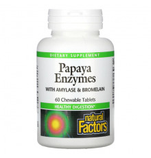 Papaya Enzymes with Amylase & Bromelain, 60 Chewable Tablets