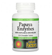 Papaya Enzymes with Amylase & Bromelain, 60 Chewable Tablets