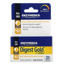 Enzymedica, Digest Gold с ATPro, добавка с пищеварительными ферментами, 21 капсула