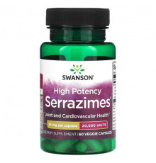 High Potency Serrazimes, 34 mg, 60 Veggie Capsules