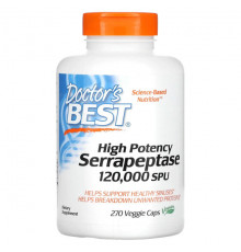 High Potency Serrapeptase, 120,000 SPU, 90 Veggie Caps