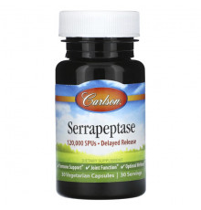 Serrapeptase, Delayed Release, 120,000 SPUs, 30 Vegetarian Capsules