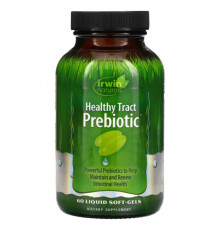 Irwin Naturals, Healthy Tract Prebiotic, пребиотик для здоровья кишечника, 60 капсул с жидкостью