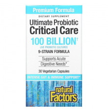 Natural Factors, Ultimate Probiotic Critical Care, 55 миллиардов КОЕ, 30 вегетарианских капсул