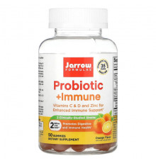 Jarrow Formulas, Probiotic + Immune, апельсин, 2 млрд, 50 жевательных таблеток