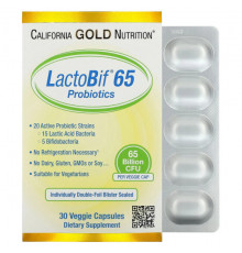 California Gold Nutrition, LactoBif 5, пробиотики, 5 млрд КОЕ, 60 вегетарианских капсул