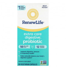 Renew Life, Ultimate Flora Extra Care Probiotic, 30 млрд КОЕ, 30 вегетарианских капсул