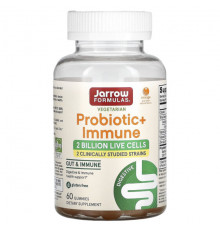 Jarrow Formulas, Probiotic + Immune, апельсин, 2 млрд, 50 жевательных таблеток