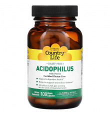 Country Life, Acidophilus с пектином, 100 веганских капсул