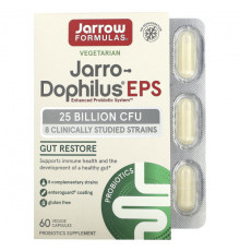 Jarrow Formulas, Jarro-Dophilus EPS, пробиотики, 25 млрд, 60 вегетарианских капсул с технологией Enteroguard