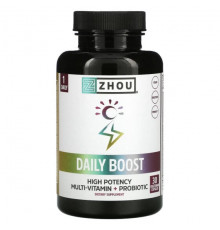 Zhou Nutrition, Daily Boost, 30 вегетарианских капсул