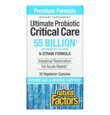 Natural Factors, Ultimate Probiotic Critical Care, 55 миллиардов КОЕ, 30 вегетарианских капсул