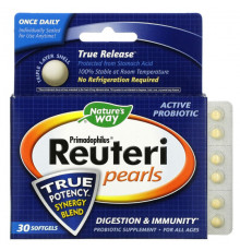 Nature's Way, Primadophilus Reuteri Pearls, 30 мягких таблеток