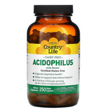 Country Life, Acidophilus с пектином, 100 веганских капсул