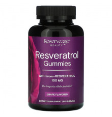 Reserveage Nutrition, Жевательные мармеладки с ресвератролом, со вкусом винограда, 50 мг, 60 жевательных таблеток