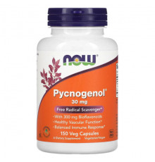 NOW Foods, Pycnogenol, пикногенол, 30 мг, 150 вегетарианских капсул