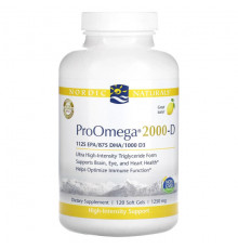 Nordic Naturals, ProOmega 2000-D, Лимон, 1250 мг, 60 мягких таблеток