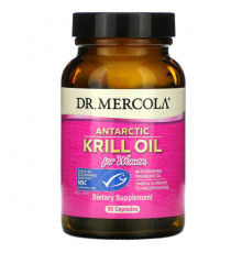 Dr. Mercola, масло антарктического криля для женщин, 90 капсул