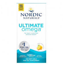 Nordic Naturals, Ultimate Omega, со вкусом лимона, 640 мг, 60 капсул