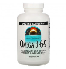 Source Naturals, Omega-3, 6, 9, 120 капсул