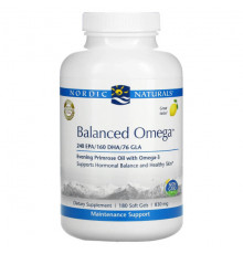 Nordic Naturals, Balanced Omega, со вкусом лимона, 830 мг, 180 мягких желатиновых капсул