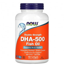 Double Strength DHA-500 Fish Oil, 180 Softgels