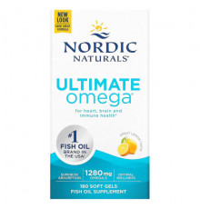 Nordic Naturals, Ultimate Omega, со вкусом лимона, 640 мг, 60 капсул