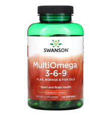 Swanson, MultiOmega 3-6-9`` 120 мягких таблеток