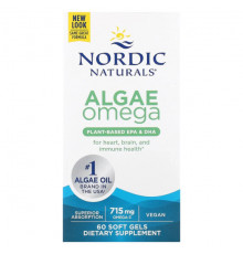 Nordic Naturals, Омега-3 из Водорослей, 357.5 мг, 60 капсул