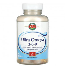 KAL, Ultra Omega 3-6-9, 100 мягких таблеток