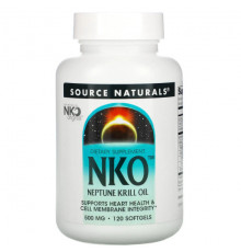 Source Naturals, NKO, крилевый жир Neptune, 500 мг, 60 мягких желатиновых капсул