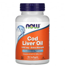 Cod Liver Oil, Extra Strength, 1,000 mg, 90 Softgels