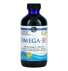 Nordic Naturals, Omega-3D, Lemon, 237 мл (8 жидких унций)