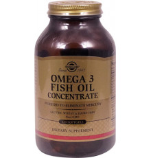 Solgar Omega-3 Fish Oil Concentrate  Концентрированный источник незаменимых Омега-3 жирных кислот ЭПК и ДГК из глубоководной холодноводной рыбы 120 гелевых капсул