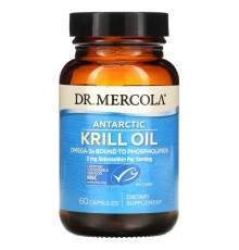 Dr. Mercola, Жир антарктического криля, 60 капсул