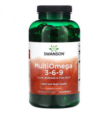 Swanson, Multi Omega 3-6-9`` 220 мягких таблеток