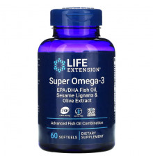 Life Extension, Super Omega-3, 60 мягких таблеток