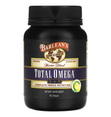 Barlean's, Master Blend, Total Omega 3-6-9, лимонад, 90 мягких таблеток