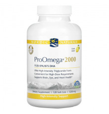 Nordic Naturals, ProOmega 2000, лимон, 1250 мг, 60 мягких желатиновых капсул