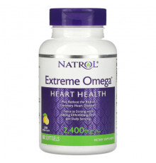 Natrol, Extreme Omega, со вкусом лимона, 1200 мг, 60 мягких желатиновых капсул