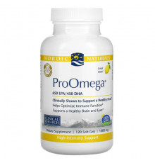 Nordic Naturals, ProOmega, со вкусом лимона, 1000 мг, 60 мягких капсул