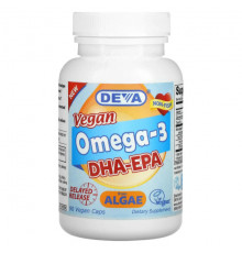 Vegan Omega-3 DHA-EPA, Delayed Release, 90 Vegan Caps