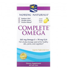 Nordic Naturals, Complete Omega, лимон, 60 мягких таблеток